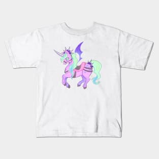 Pastel Goth Carousel Unicorn Kids T-Shirt